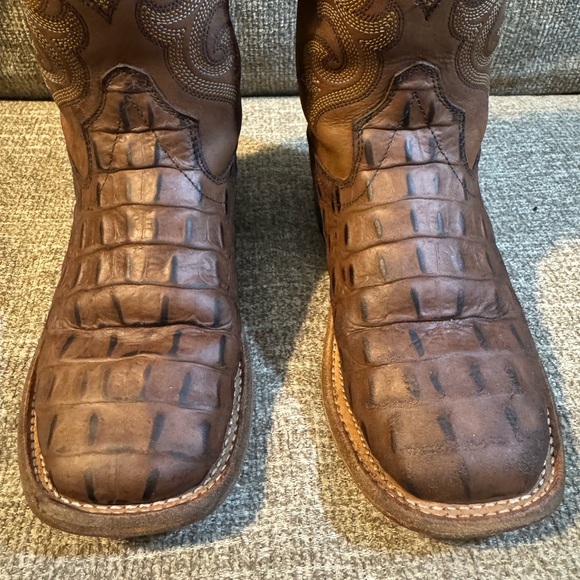Old West Brown Crocodile Pattern Cowboy Boots BSC1830 kids Size 1.0D - Picture 10 of 10